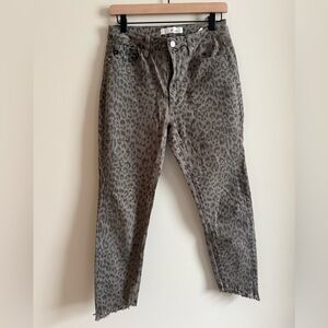 KanCan Animal Print Denim Jeans